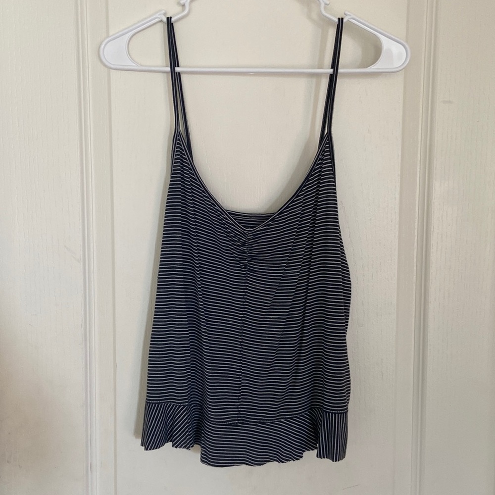 American Eagle Soft and Sexy black and white stripped tank slightly cropped